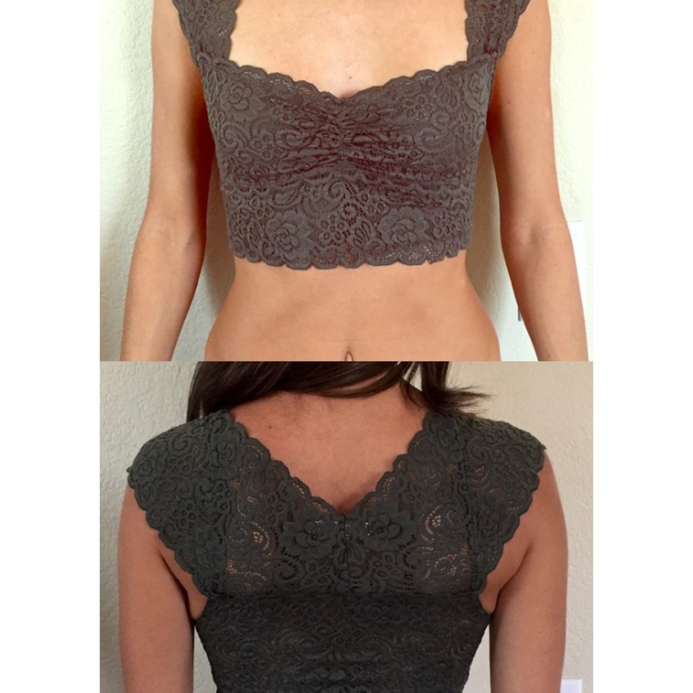 Lace crop tops